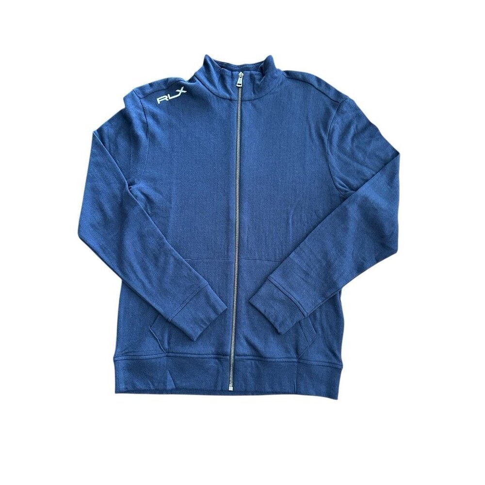 RLX Ralph Lauren Golf Full Zip Wicking Stretch Jacket Navy Blue Mens Size S $228